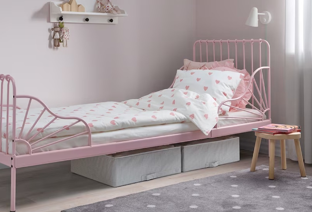 IKEA MINNEN PINK GIRL's BED, Furniture & Home Living, Furniture, Bed
