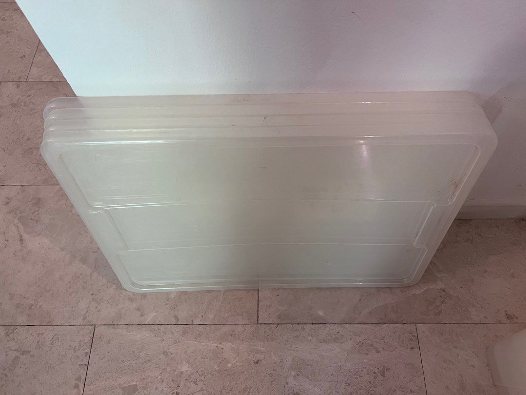 Set of 4 Ikea Samla large plastic storage containers / boxes, Furniture