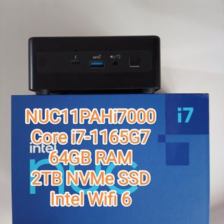 Intel NUC NUC11iPAHi7000, Core i7-1165G7, 64GB Ram, 2TB NVMe SSD