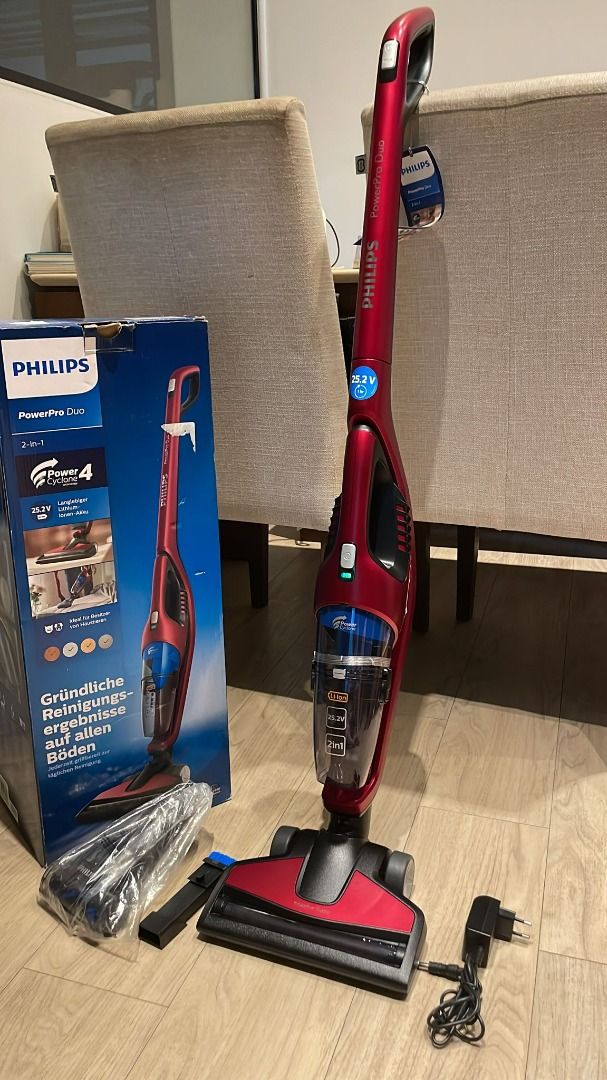 J009) PHILIPS POWERPRO DUO2-IN-1 HANDSTICK WITH POWERCYCLONE FC6172/01 ...