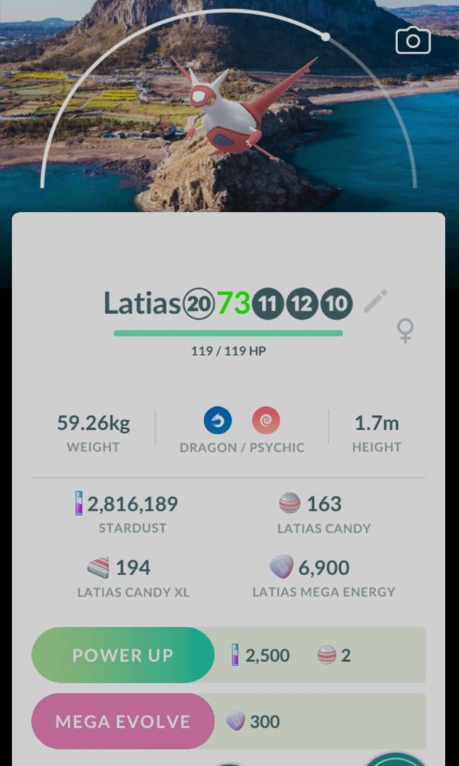 Pokémon go Jeju island background latios & latias