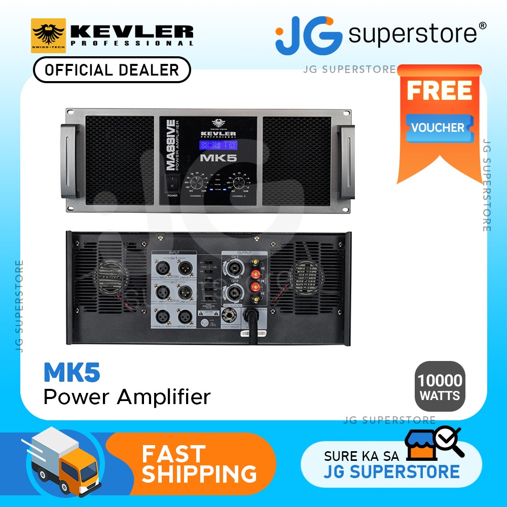 KEVLER MK5 10000W Class H Power Amplifier with Dual Variable Speed Fans
