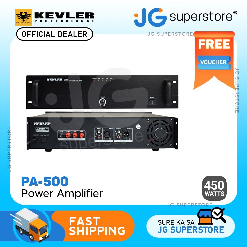 KEVLER PA500 450W PA Power Amplifier with LED Indicators, XLR / RCA