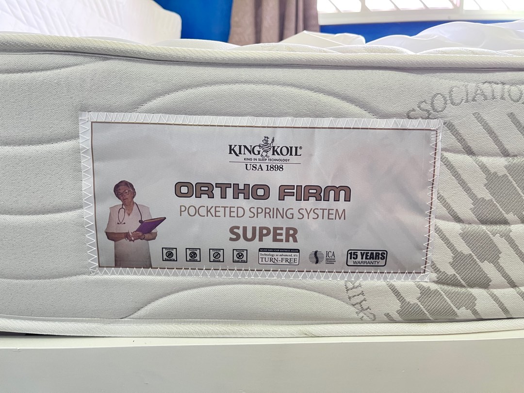 King Koil Ortho Firm Single Mattress, Furniture & Home Living
