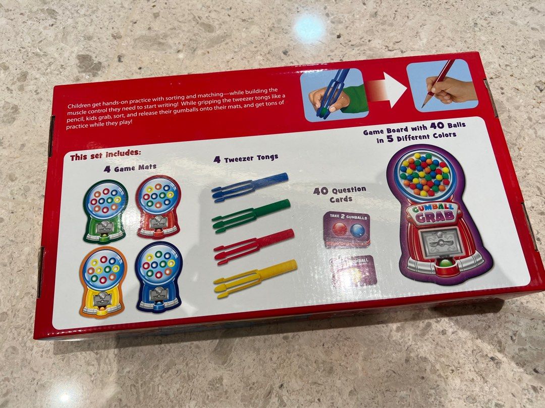 Lakeshore Gumball Grab Prewriting game, Hobbies & Toys, Toys & Games on Carousell