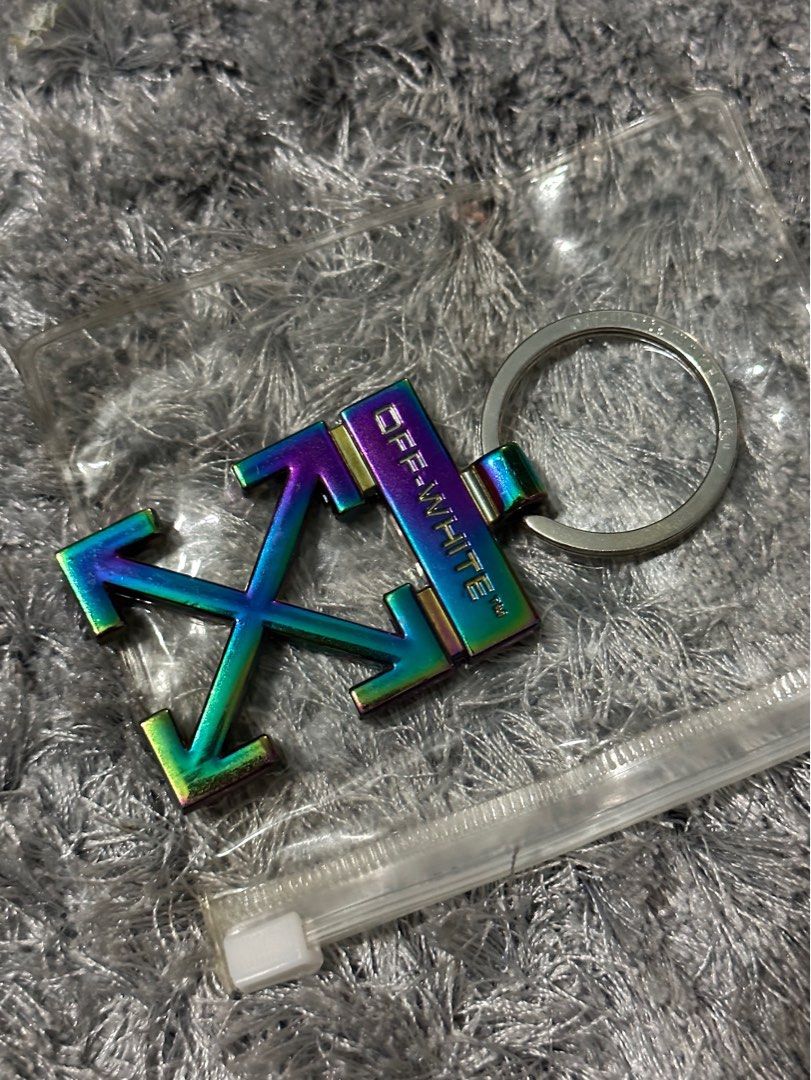White discount key chain