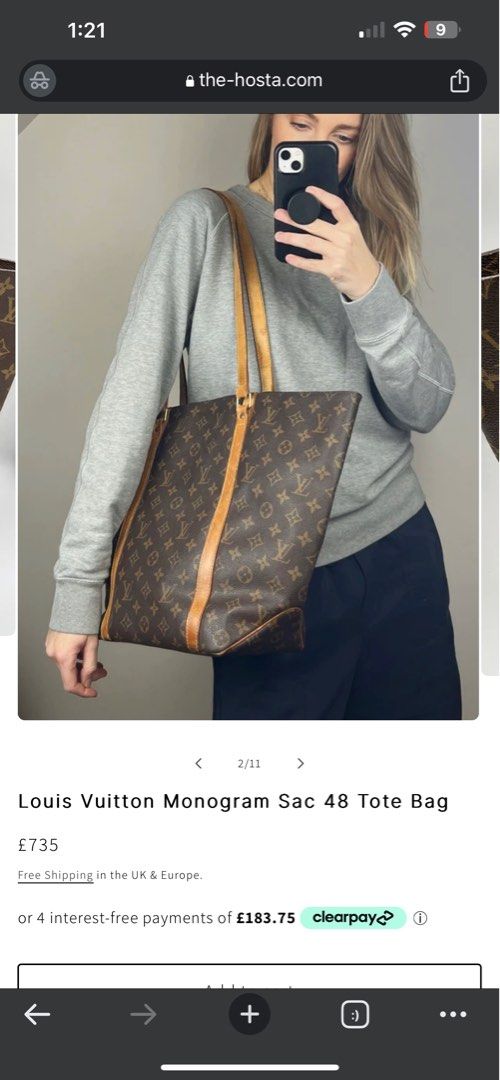 Louis Vuitton Monogram Sac 48 Tote Bag