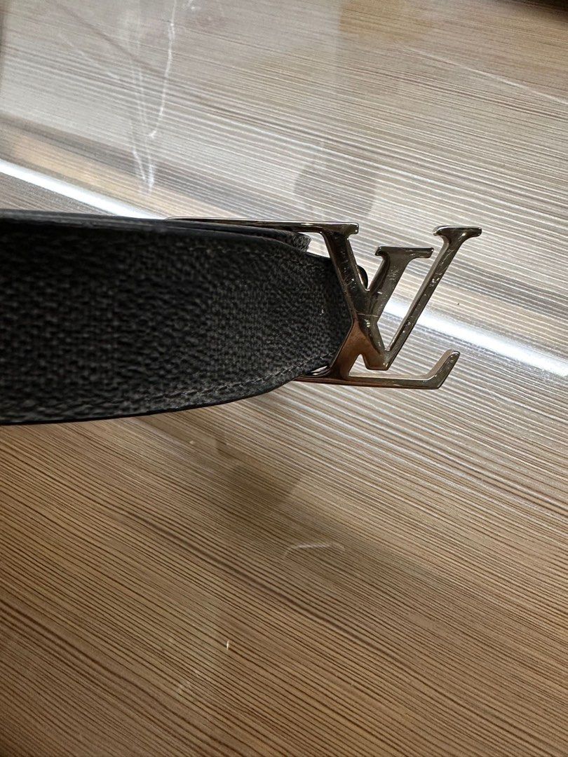 LV Louis Vuitton Black Damier Graphite Neogram Belt Men, Men's Fashion