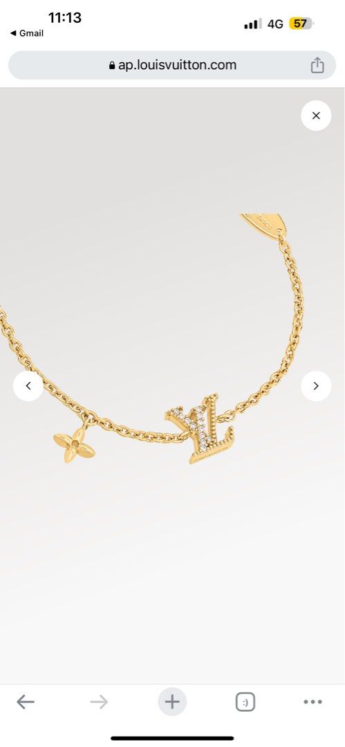 Louis Vuitton Idylle Blossom Monogram Diamond 18K Yellow Gold Station  Bracelet