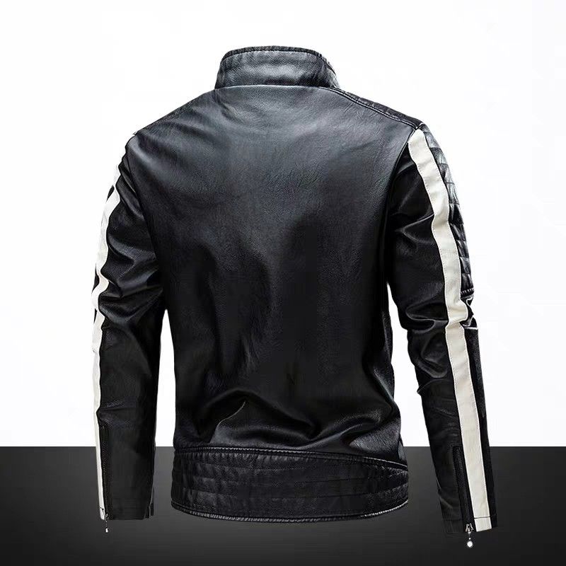 Mens leather cheap jacket 4xl