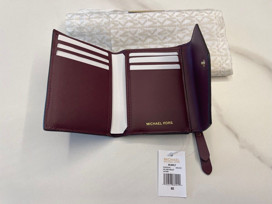 Oxblood michael kors wallet cheap
