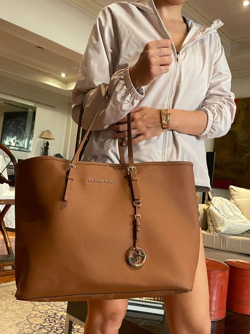 Michael Kors Walsh Tote Bag Saffiano Leather Brown