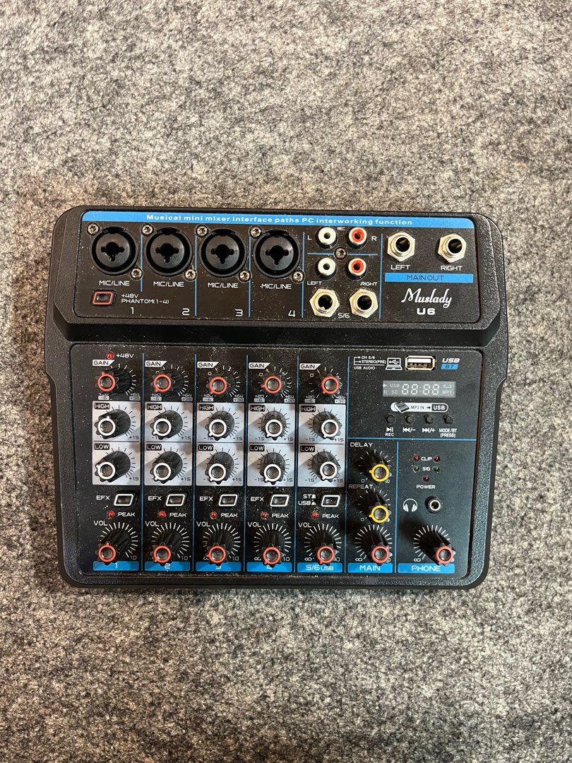 Mini Audio Mixer 6 channel Muslady U6, Audio, Other Audio Equipment on