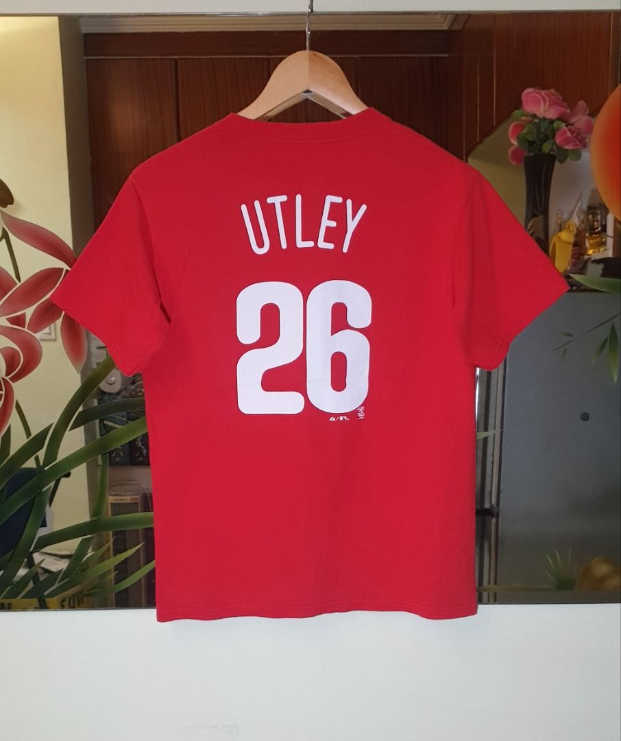  MLB Boys' Philadelphia Phillies Chase Utley Button Down Jersey  with Name & Number (Red, 14/16) : Sports Fan T Shirts : Sports & Outdoors