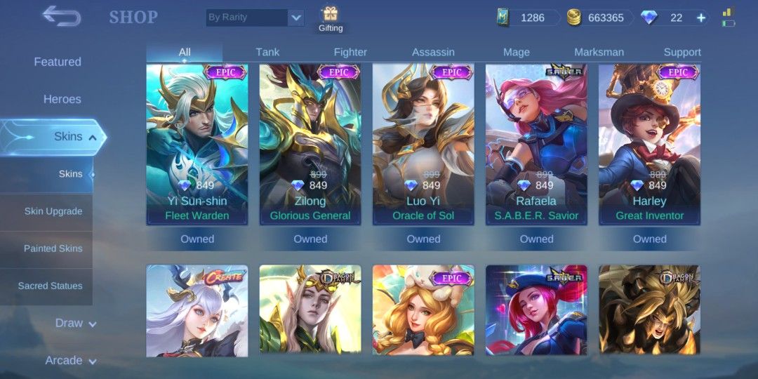MLBB Angela main with multiple skins acc, Video Gaming, Video Games ...