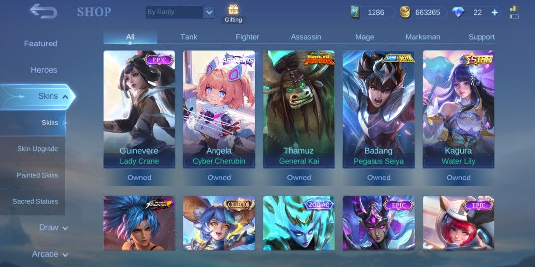 MLBB Angela main with multiple skins acc, Video Gaming, Video Games ...