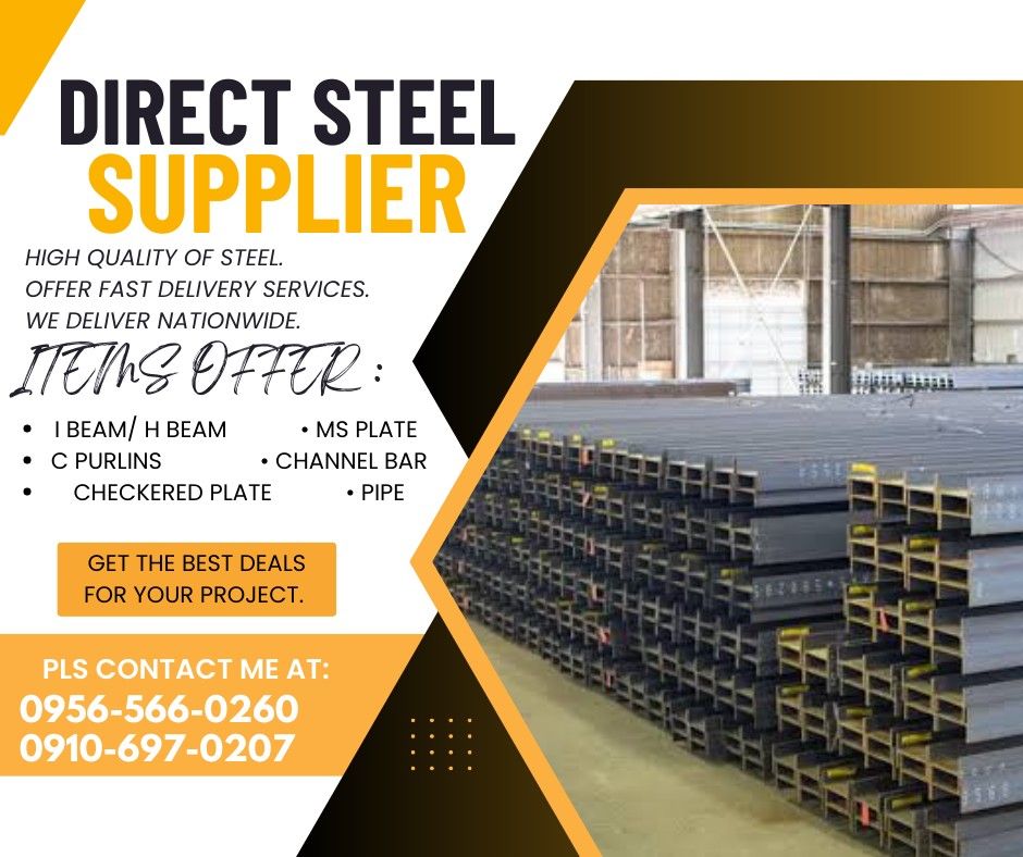 MS PLATE, I BEAM, C PURLINS, TUBULAR, ANGLE BAR, ETC..., Commercial