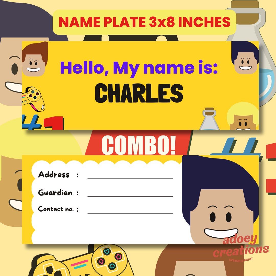 Name Tag 3x8 Inches Laminated On Carousell name-tag-3x8-inches-laminated-on-carousell