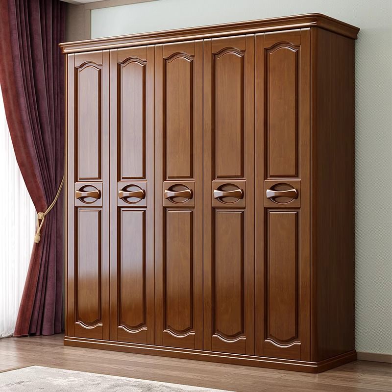 New Chinese style solid wood large capacity wooden wardrobe