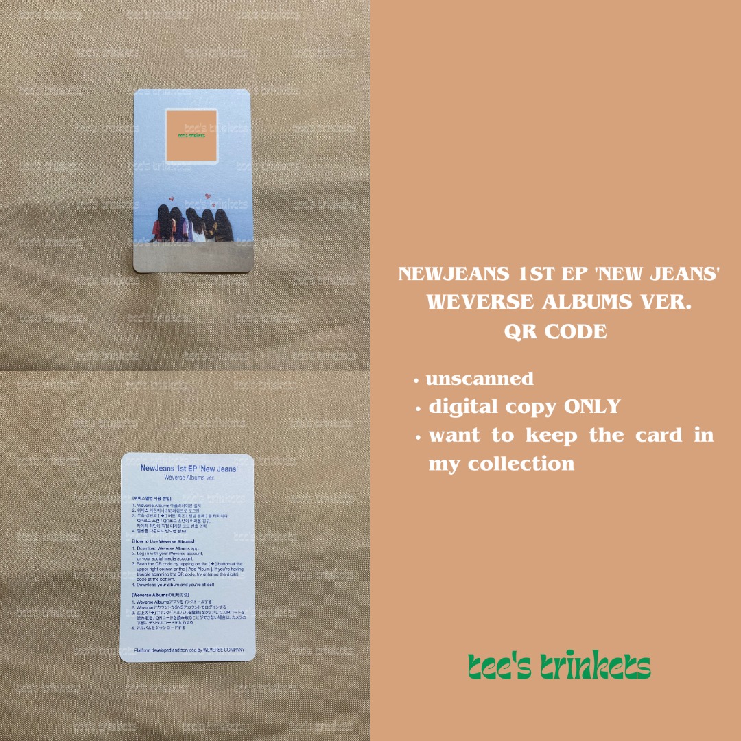 NewJeans 1st EP 'New Jeans' Weverse Albums Ver. QR Code, Hobbies & Toys ...