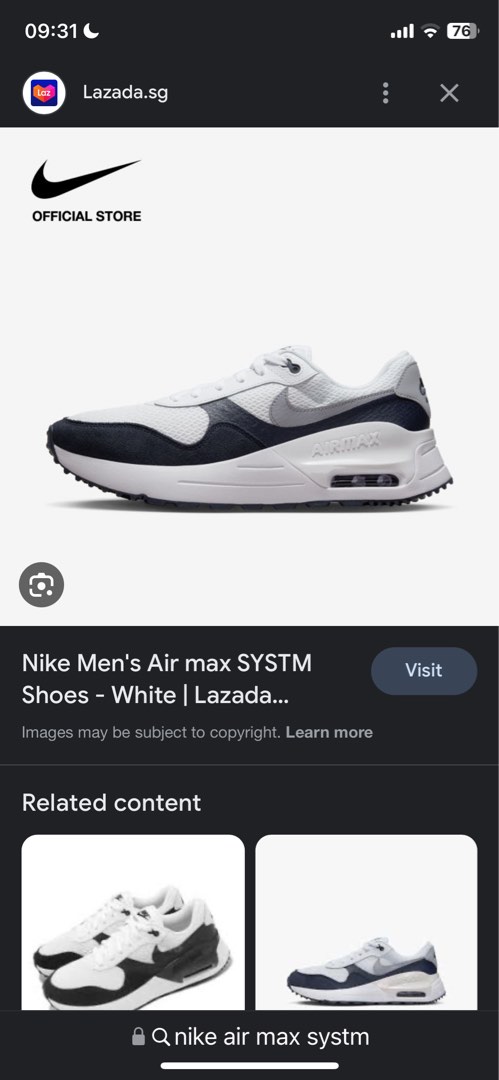 Nike air max system Men s Fashion Footwear Sneakers on Carousell
