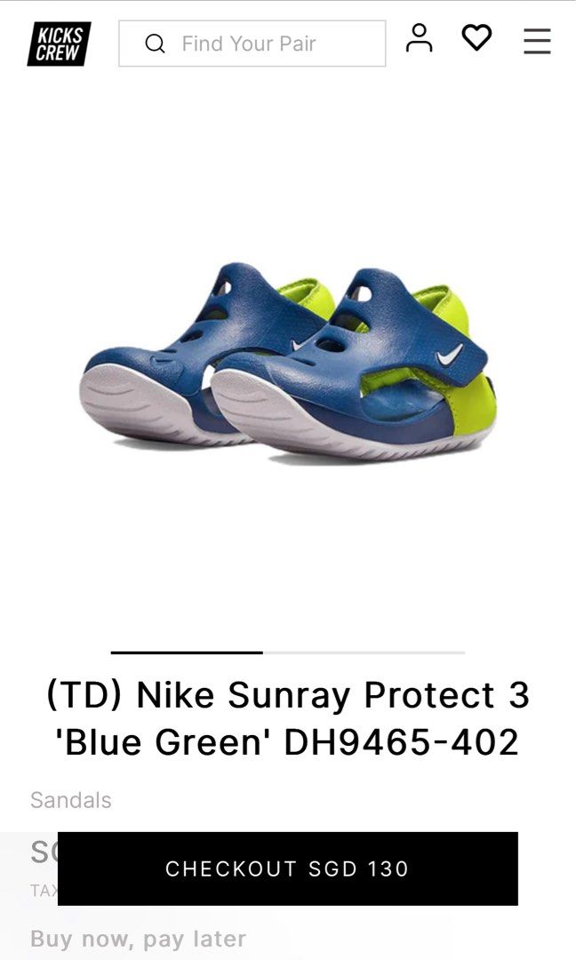 green nikes for kids