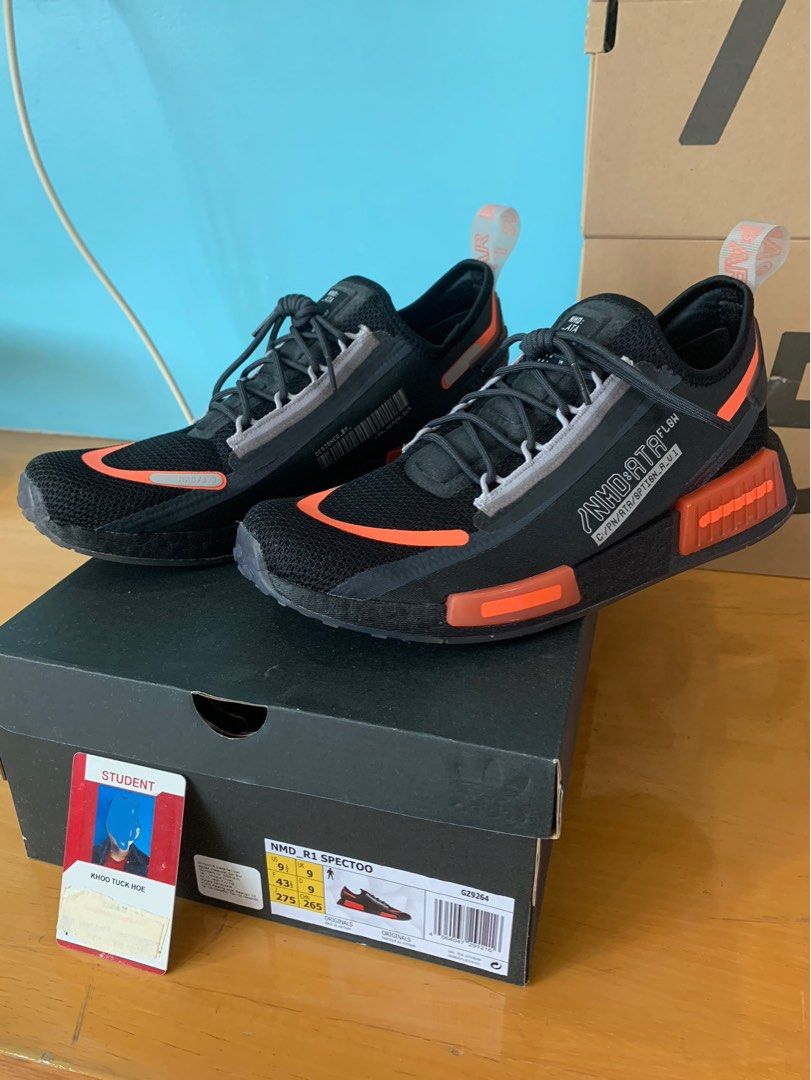 NMD R1 Black Team Solar Orange