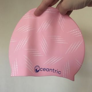 Oceantric kids girls children's aalto light pink silicone swimming swim cap