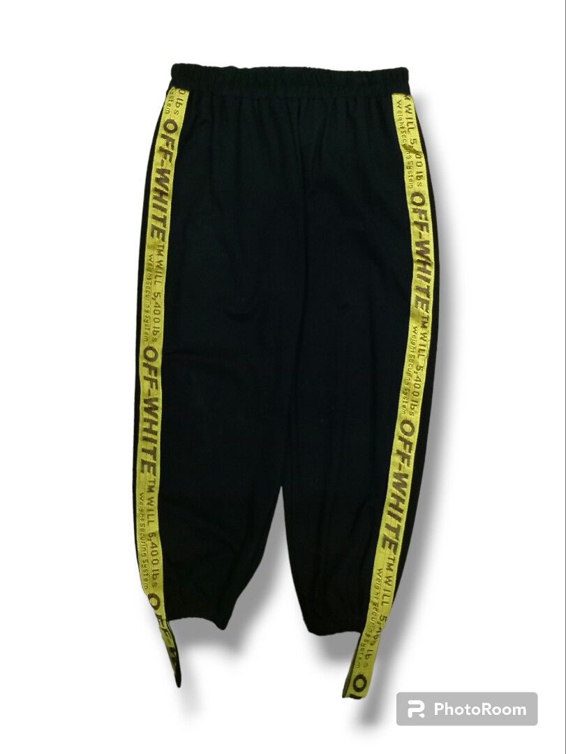 Off white hotsell side tape pants