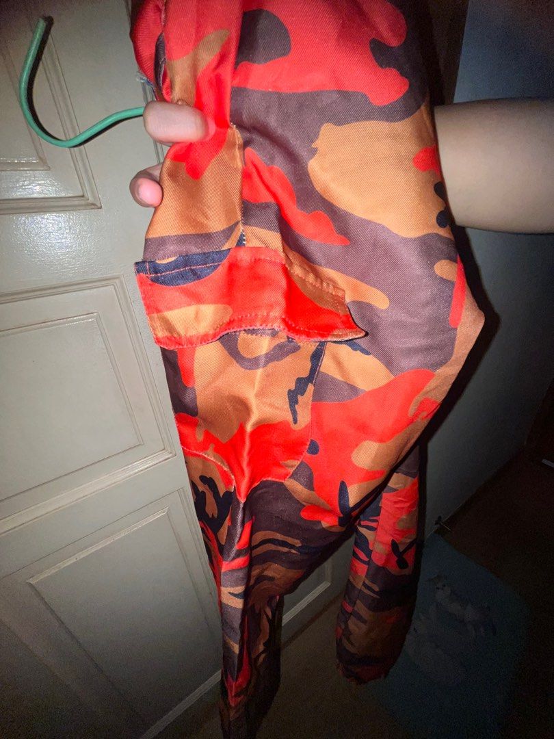 Orange Camo Pants Women s Fashion Bottoms Other Bottoms on