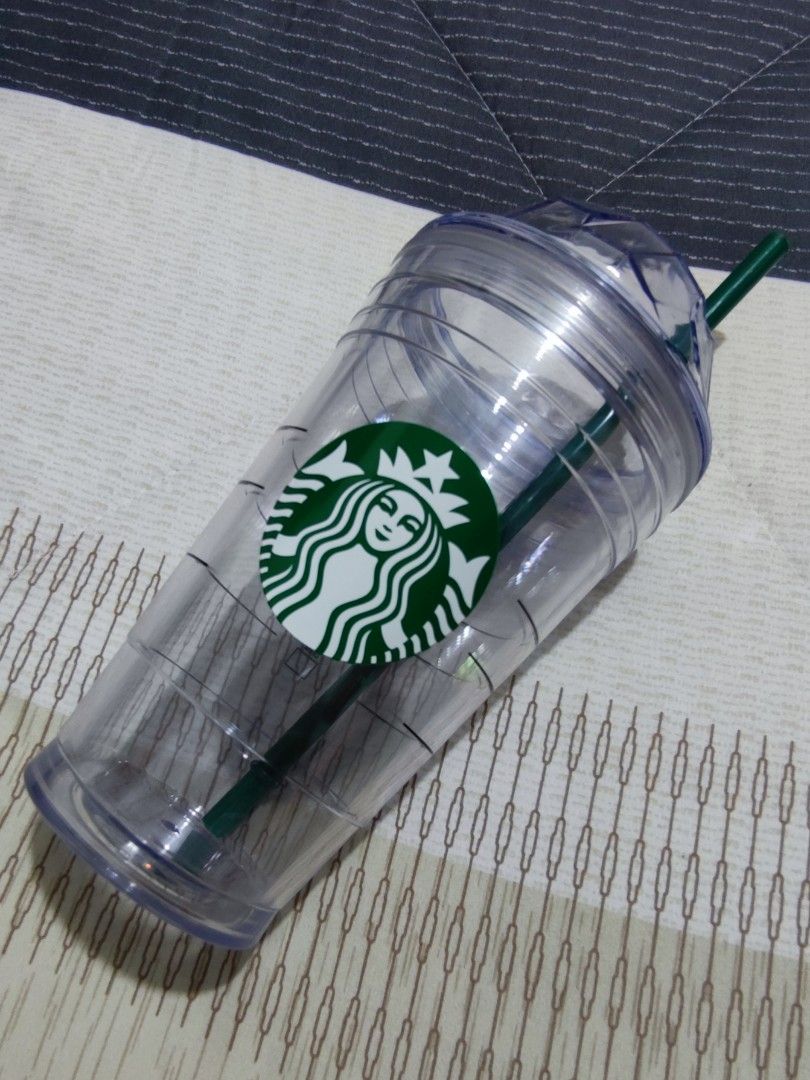 NEW! STARBUCKS Tumbler Cold Cup Double Wall Dome Lid 473ml F/S