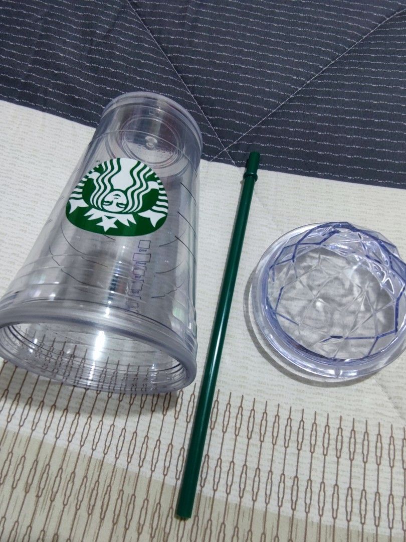 NEW! STARBUCKS Tumbler Cold Cup Double Wall Dome Lid 473ml F/S