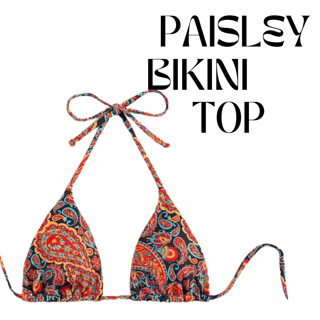 paisley bikini top on Carousell