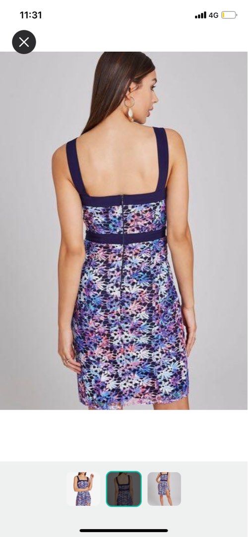 Paper dolls top multi crochet dress