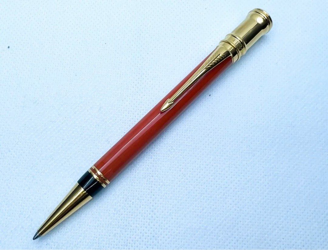 Porte-mines Parker Duofold Tango Orange & Plaqué Or - Version Rare - Occasion Prestige