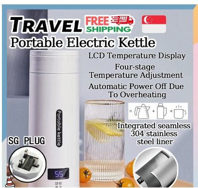 Portable Electric Kettles Cup 500ml Tea Coffee Electric kettle Travel Boil Water Keep Warm Kitchen Appliances Thermo SOL2562