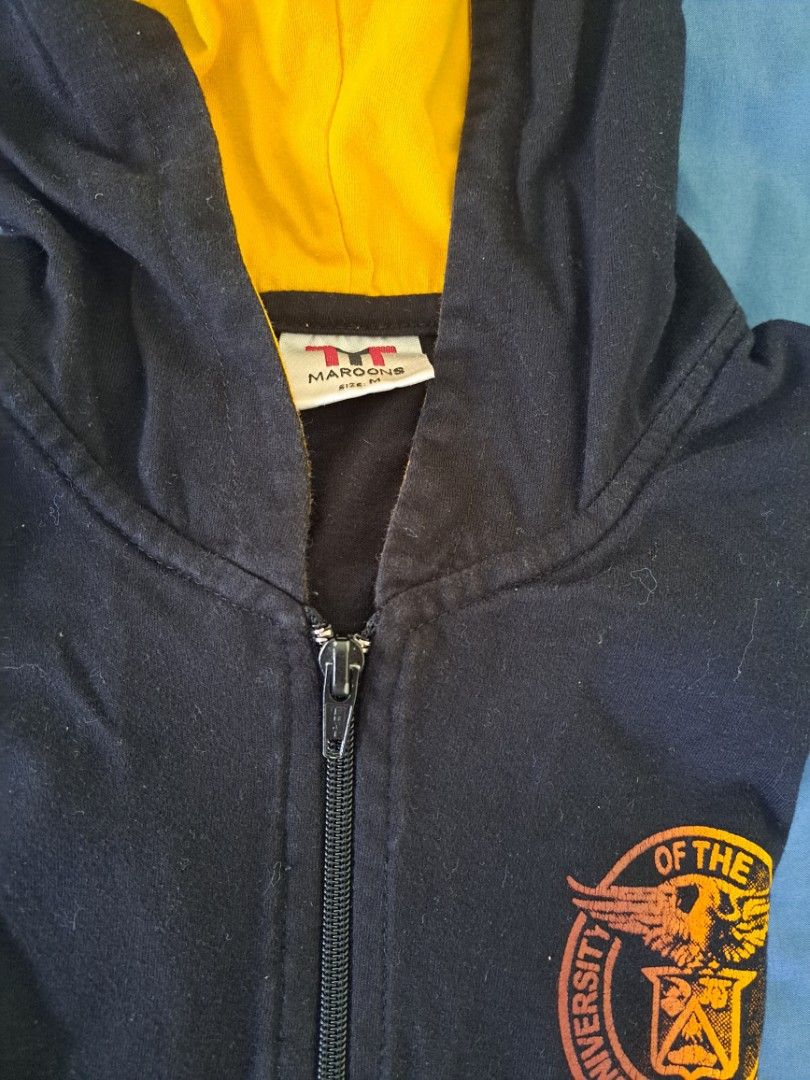 Preloved UP Maroons hoodie Jacket black (Category: Coats, Jackets and Outerwear) located in Santiago. Submitted by spree33 (Listing ID 1247368753, Image 2). Description: Preloved UP Maroons Hoodie Jacket Size M, black, no issues RFS: decluttering Take note that this is a preloved or used item so manage your expectations. Color may be different due to lighting. Please still wash thoroughly before wearing for hygiene/pandemic purposes. You may dire