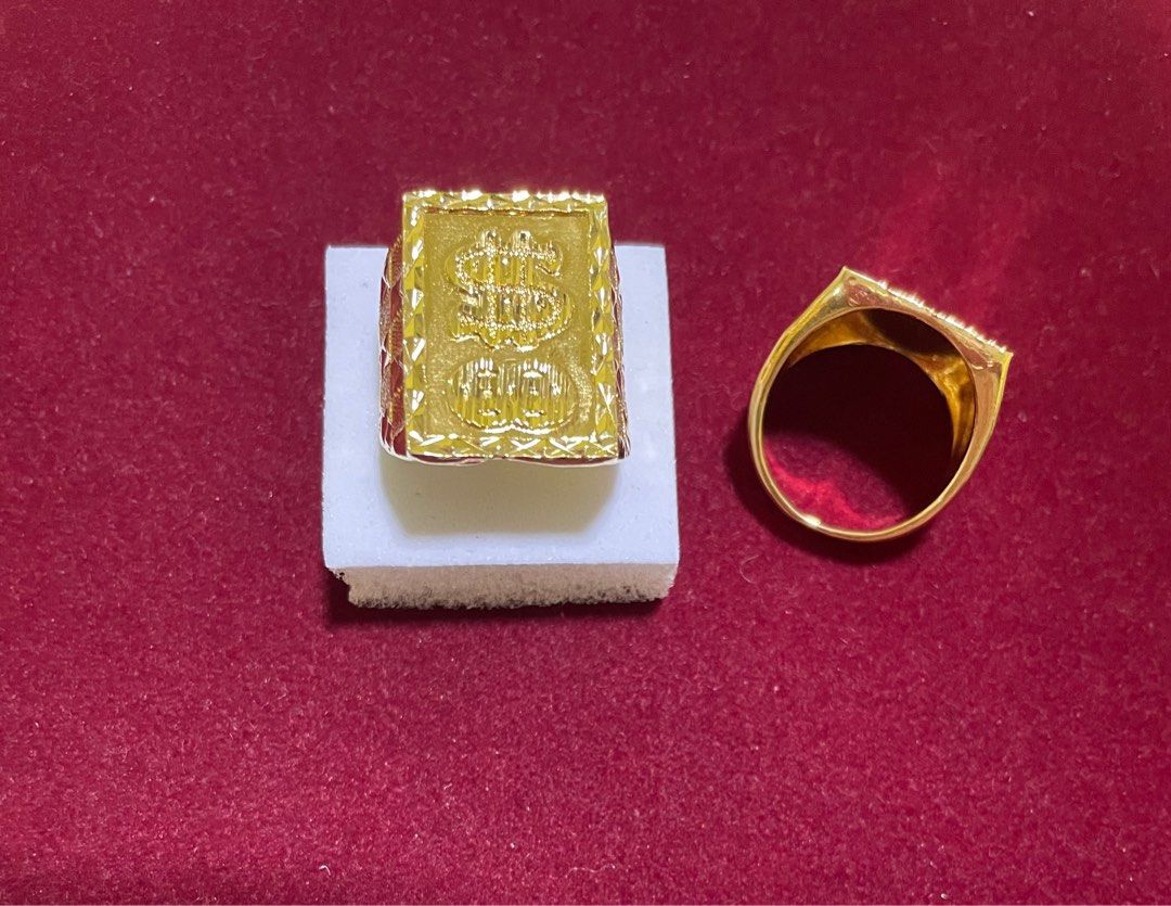 Mens 24kt on sale gold rings