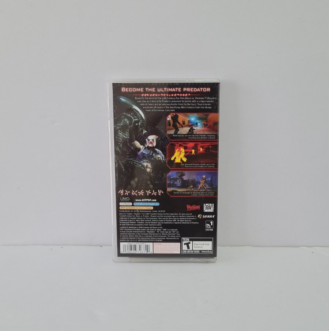 [Pre-Owned] PSP Alien Vs Predator Requiem Game, Video Gaming, Video