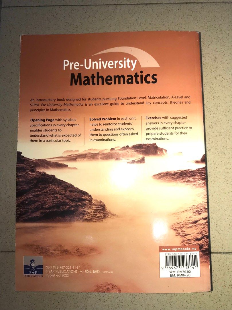 Pre University Math Book Pre-U Mathematics, Hobbies & Toys, Books & Magazines, Textbooks on ...