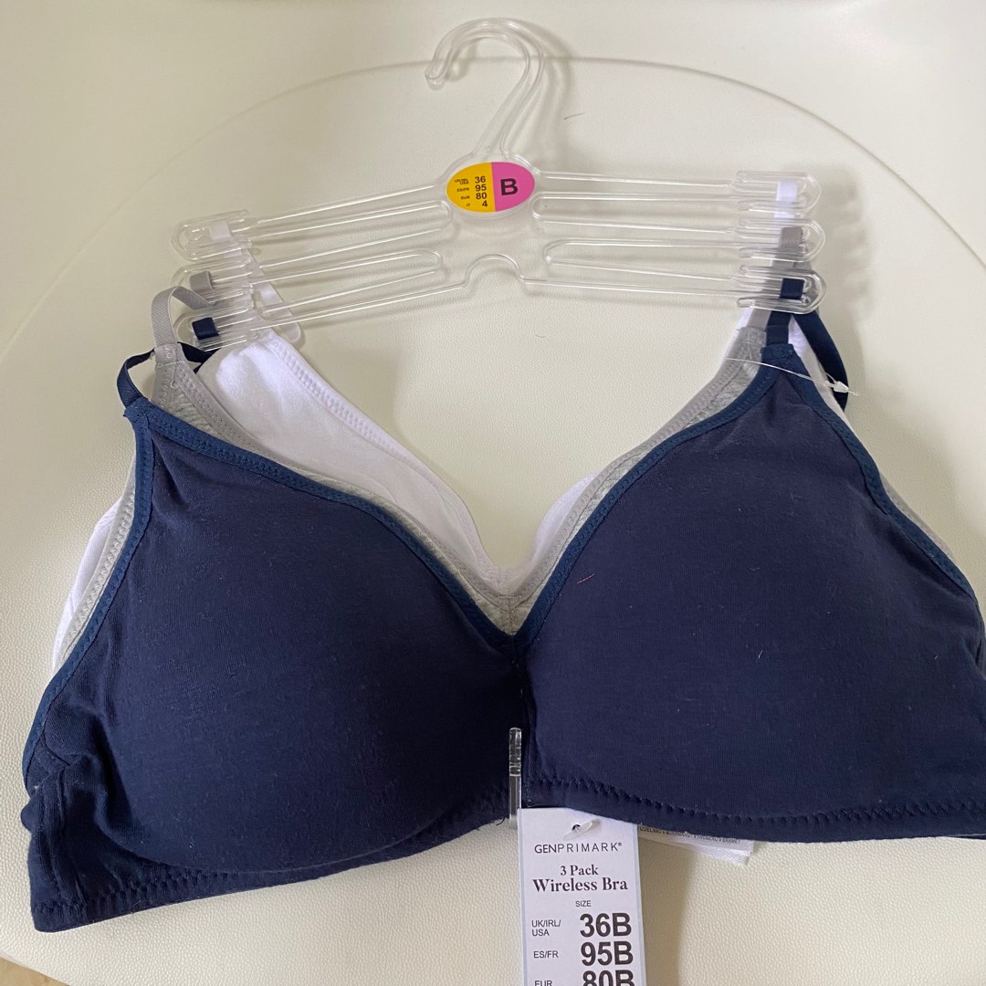 PRIMARK Wireless Bra Pack (Size 36B), Women's Fashion