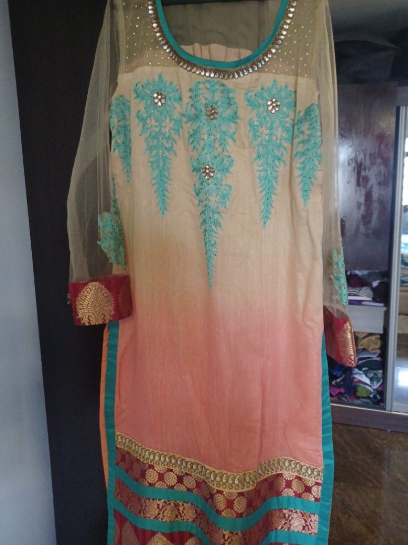 Pure silk punjabi suits sales