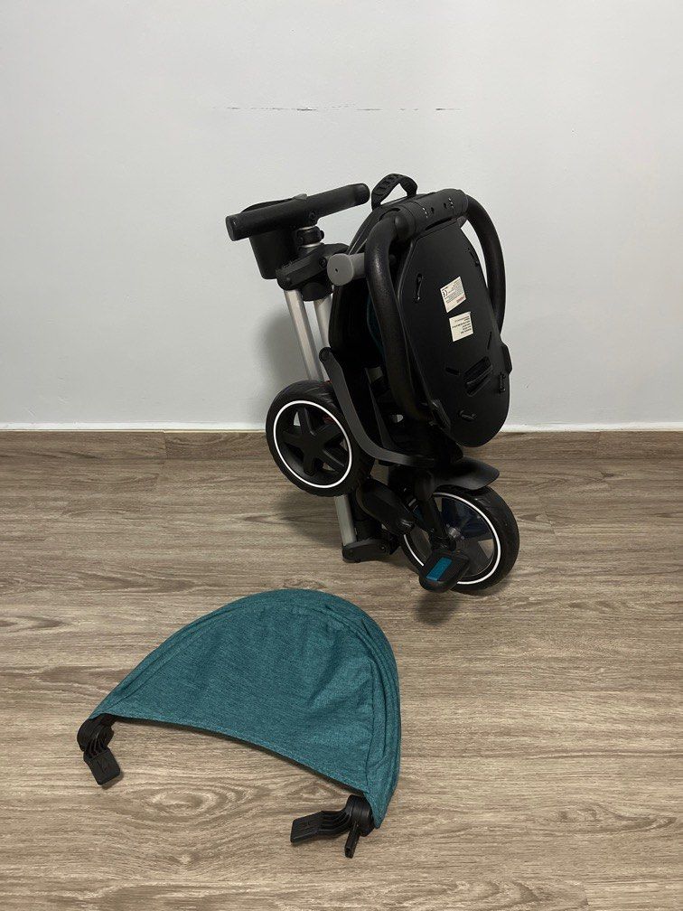 QPlay Nova Tricycle EVA Edition, Compact Folding Tricycle. 3 in 1 trike