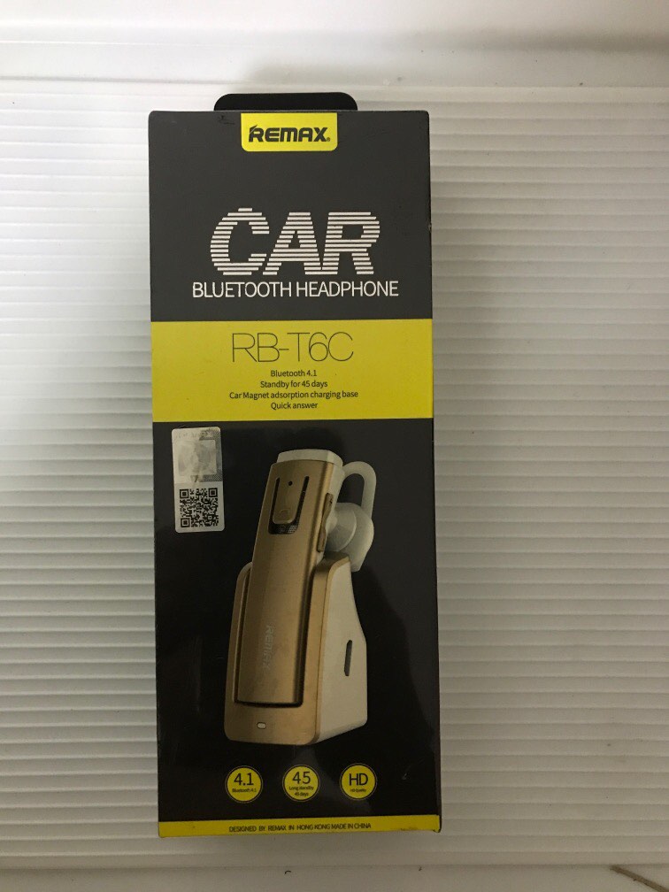 Remax Car Bluetooth Headphone, Car Accessories, Accessories on Carousell