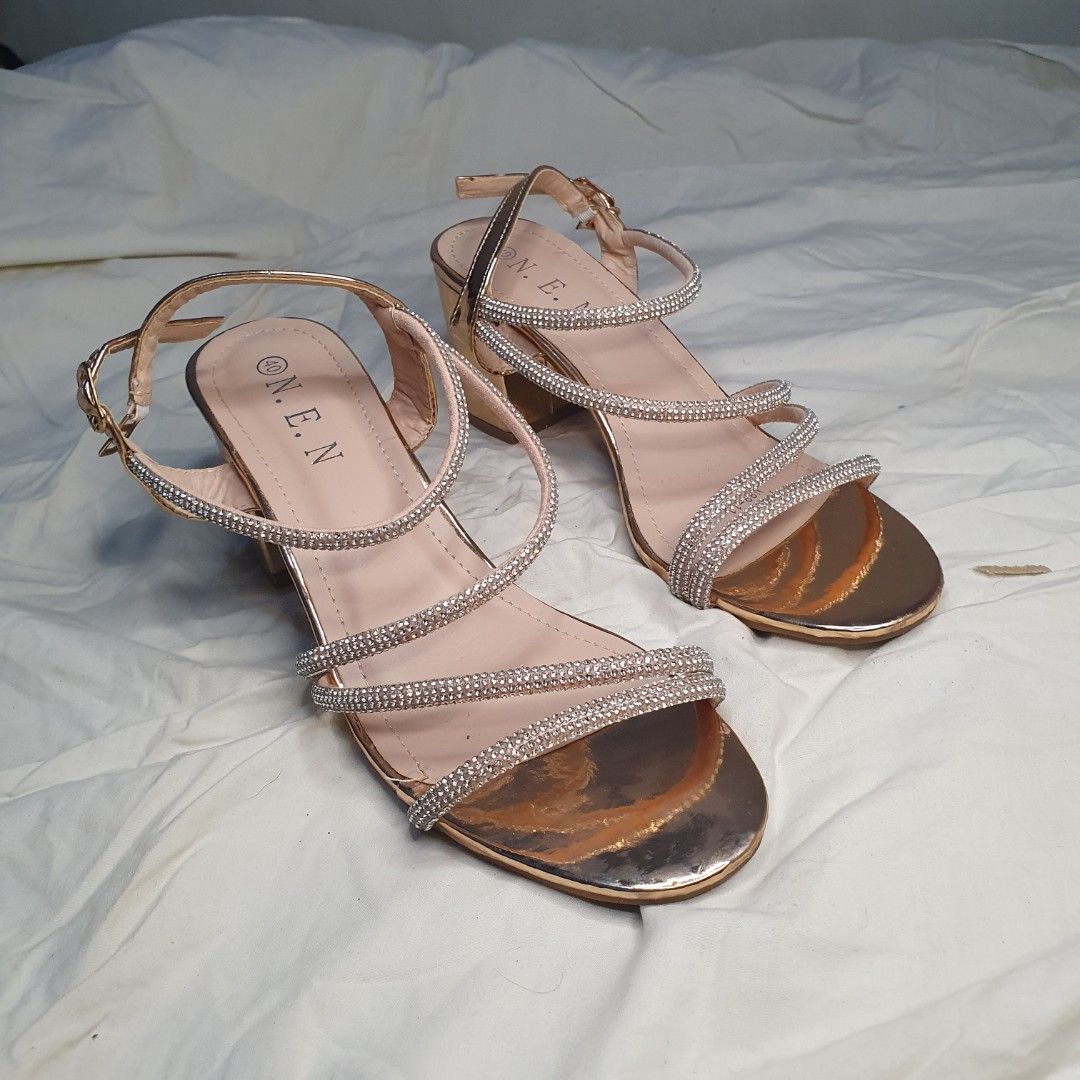 Rose gold heels david's bridal store