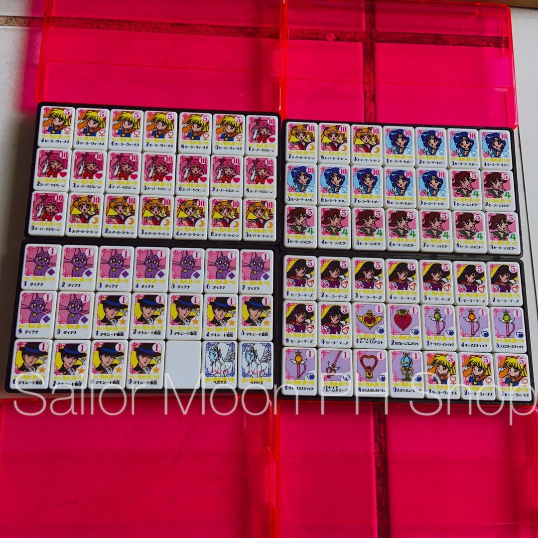 Sailor Moon Super S Mahjong board game (Category: Board Games & Puzzles) located in Binan City. Submitted by prinsesaian (Listing ID 1247438528, Image 2). Description: ~Sailor Moon Super S Mahjong board game 🌙preloved, needs cleaning, sold as is price: 3,800php first to pay basis only, shipping shouldered by buyer.