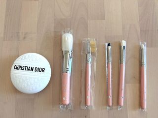 Sakura pink handmade makeup brush set