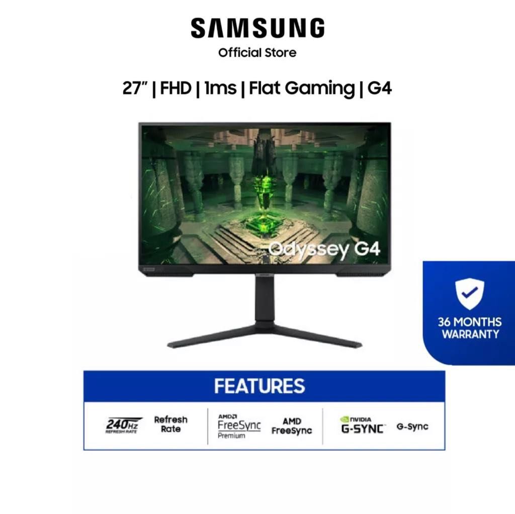 Samsung odyssey G4 FHD 27 inch gaming monitor, Computers & Tech