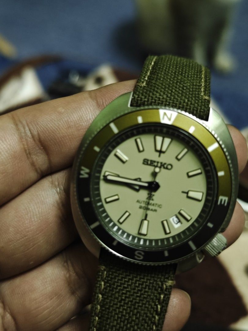 Seiko tortoise green military Men s Fashion Watches