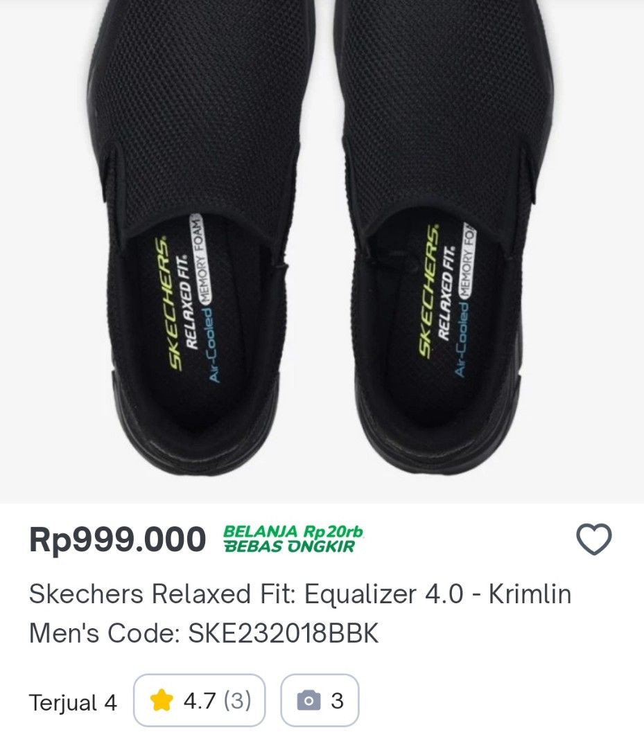 Harga sepatu skechers relaxed fit air hotsell cooled memory foam